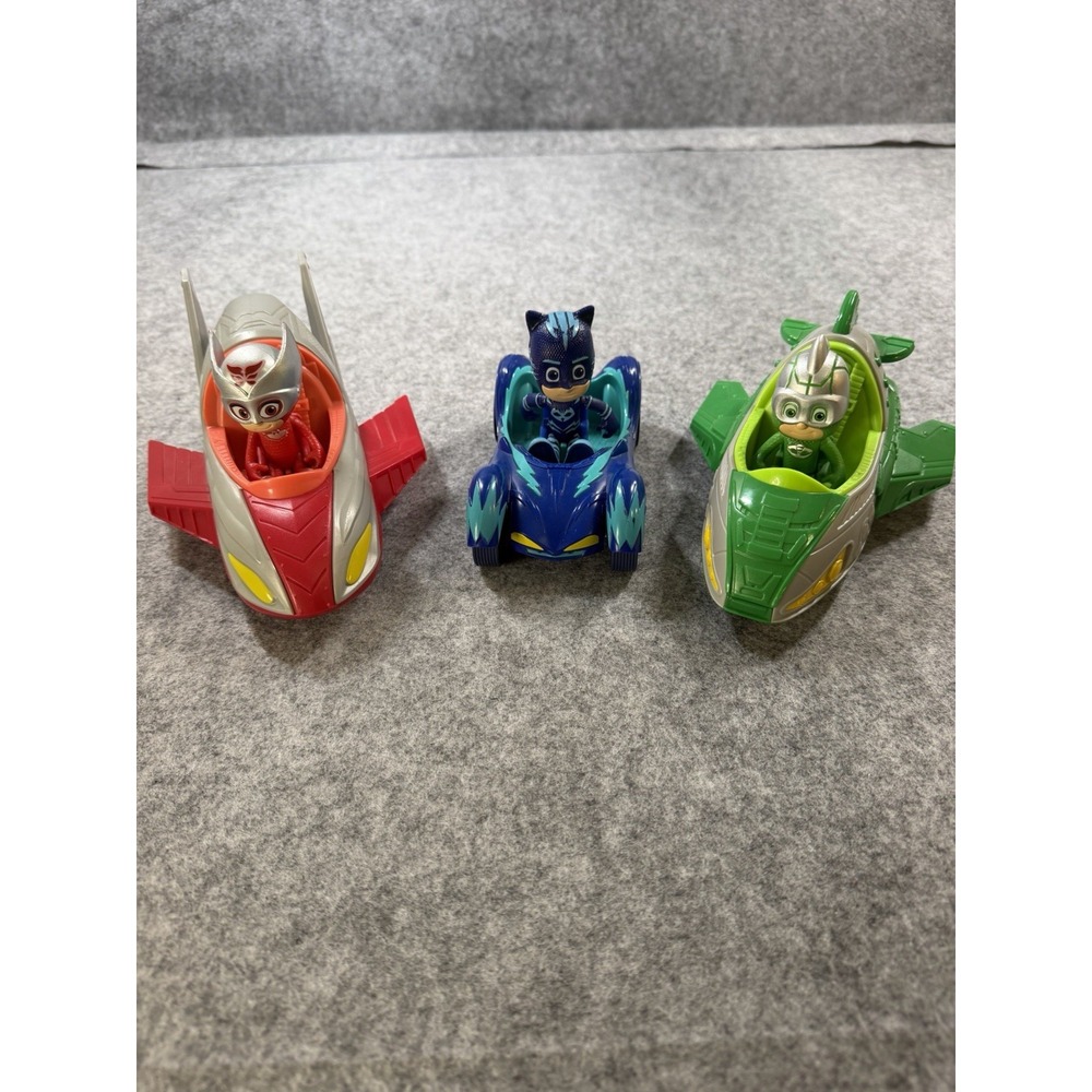 PJ Masks Catboy Owlette Gekko Figures w Vehicles 6 Pc Toy Lot - Picture 2 of 12